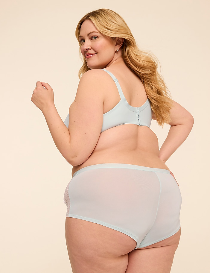 No-Show Lace-Trim Boyshort Panty