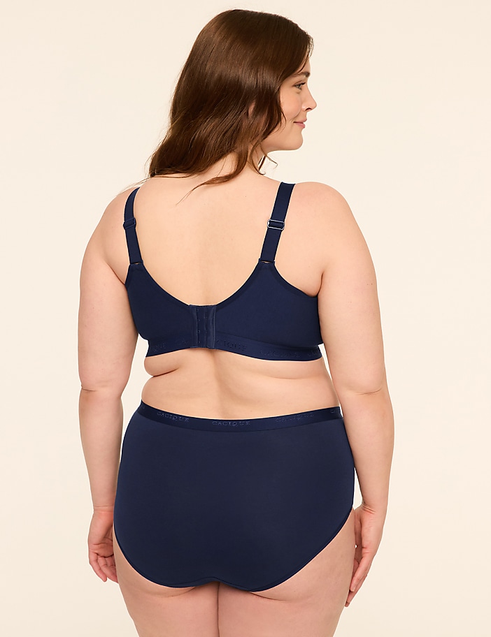 Cotton Scoop-Neck Unlined No-Wire Bra