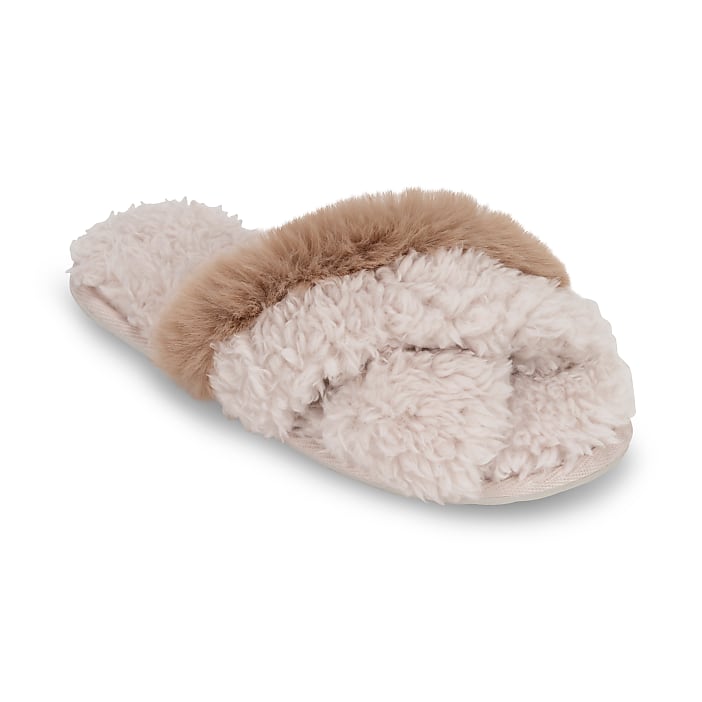 Lemon Night In Berber Slide Slipper