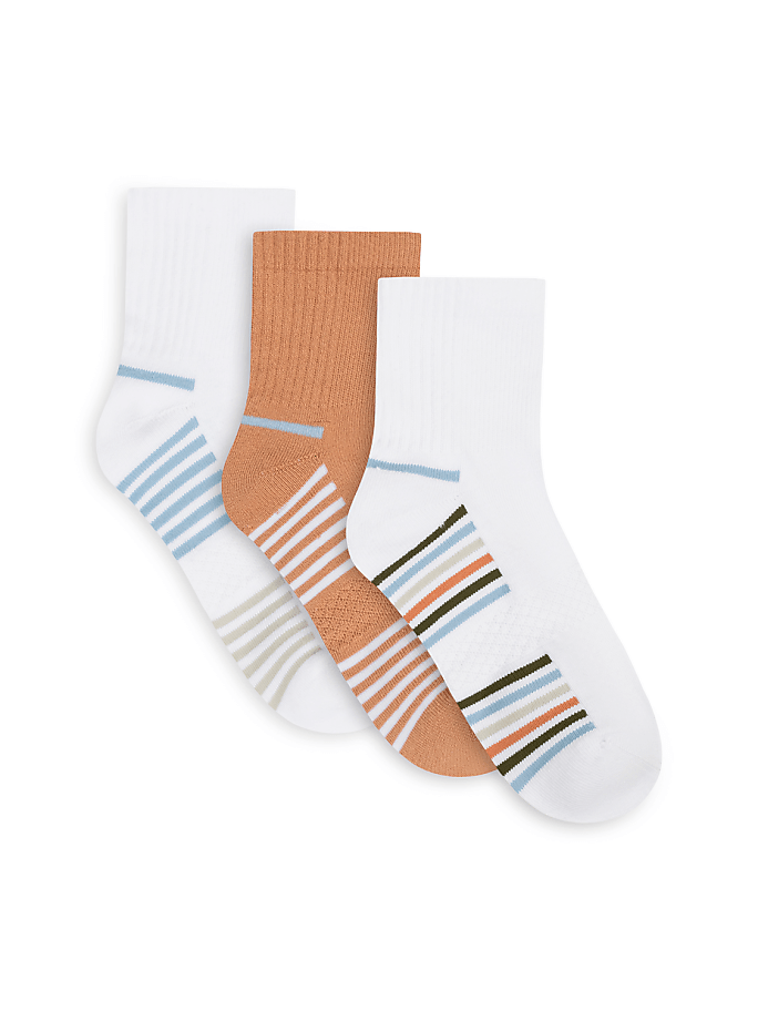 Lemon Women's Powder Stripe Crew Sock