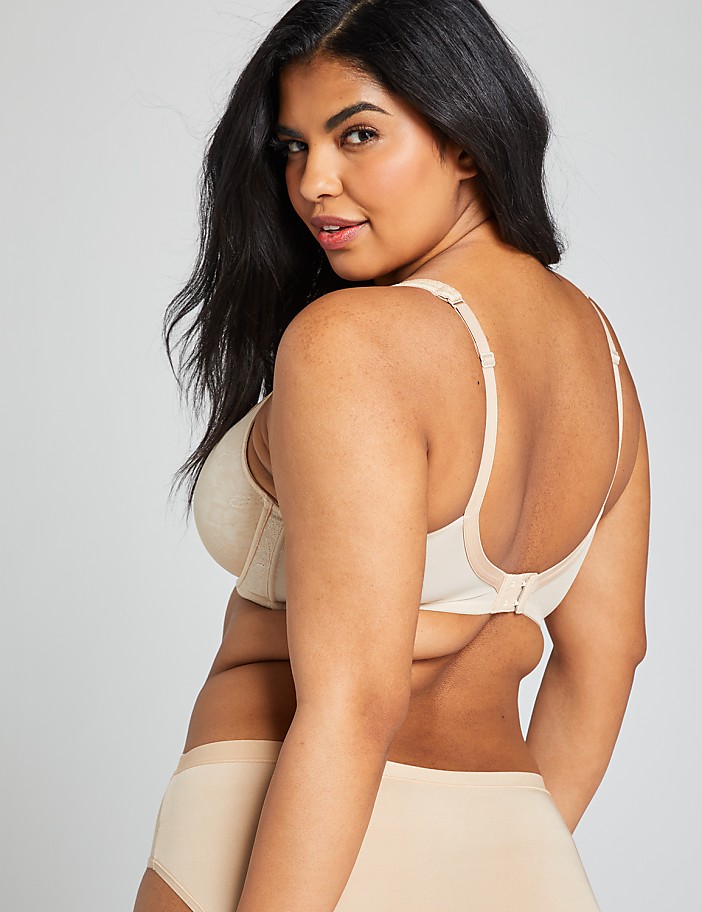 Curve Icon&trade; Lace Unlined Full Coverage Bra