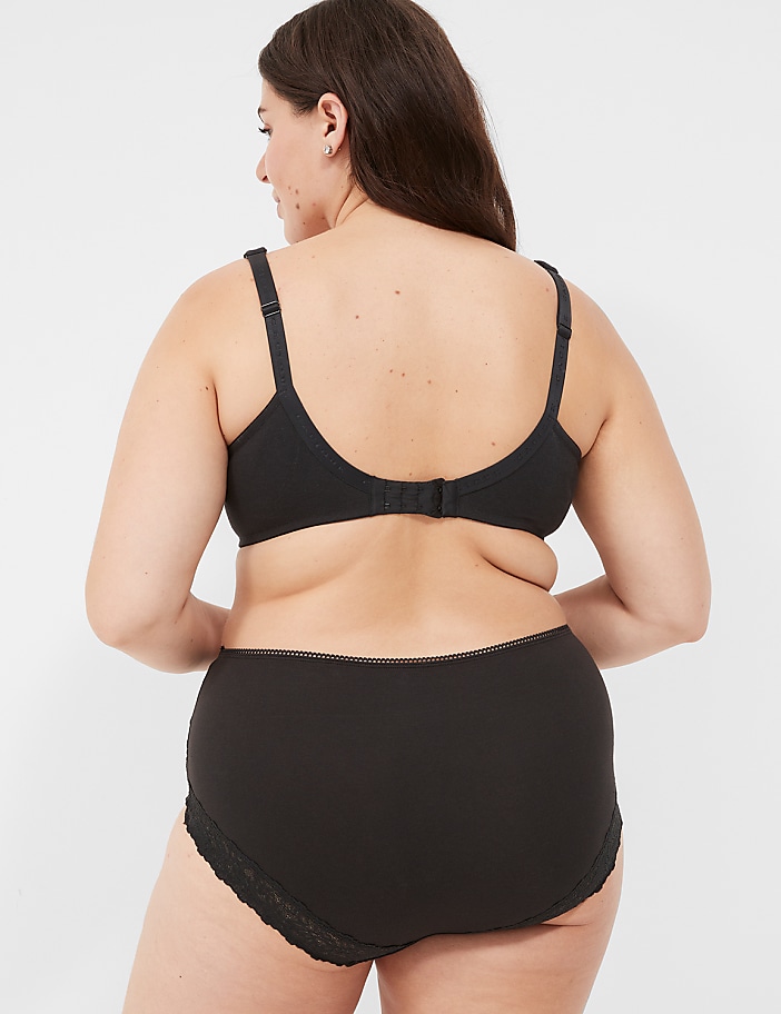 Cotton Full Brief Panty With Lace Back