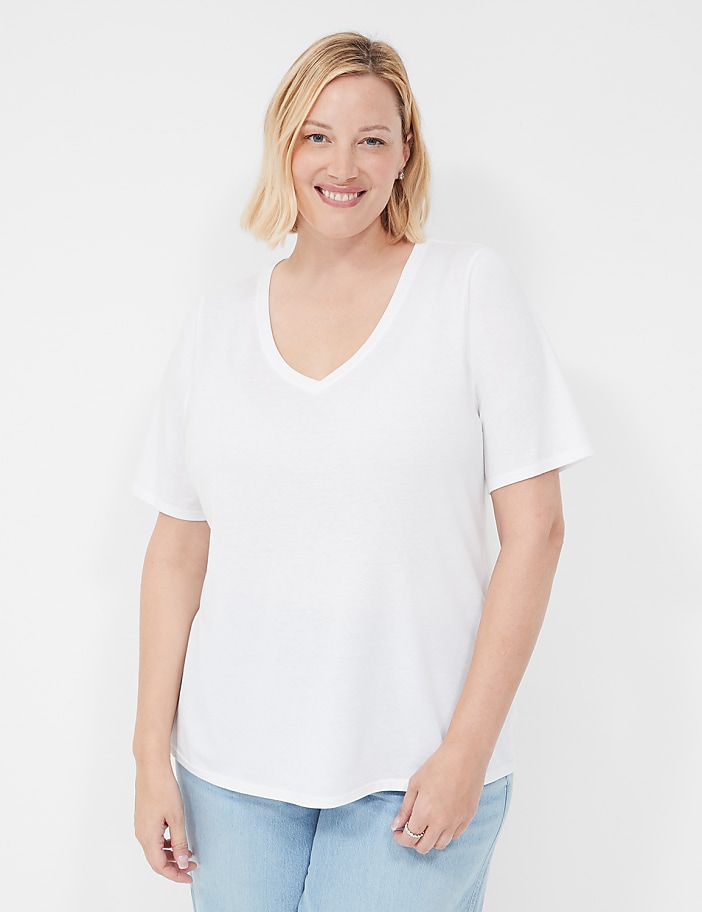 Perfect Sleeve V-Neck Tee