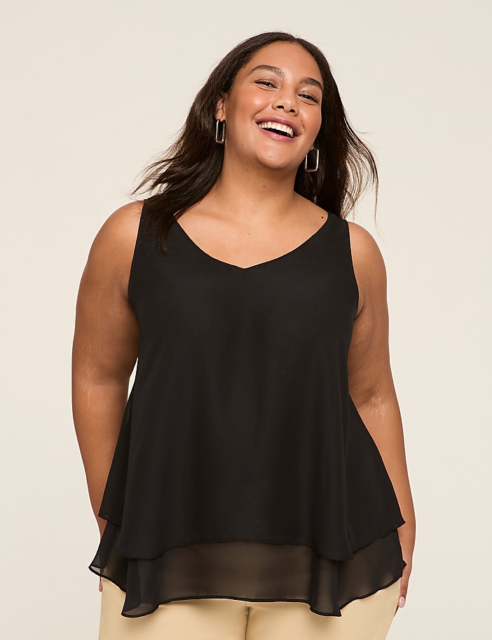 Swing Double-Layer Chiffon Tank