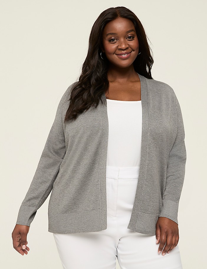 Modern Long-Sleeve Open-Front Cardigan