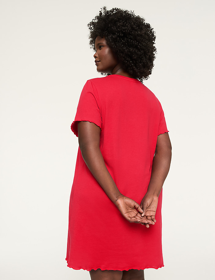 Comfy Cotton Lettuce-Hem Sleepshirt