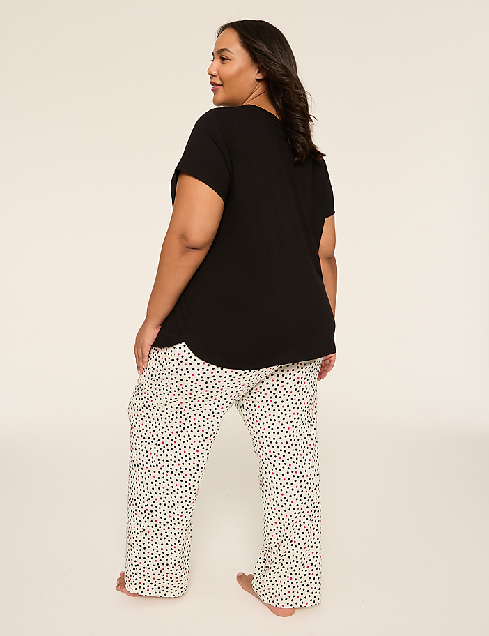 Comfy Cotton V-Neck Tee & Pant PJ Set