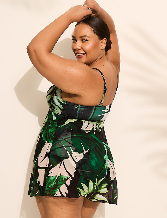Underwire Knot-Front Swim Dress