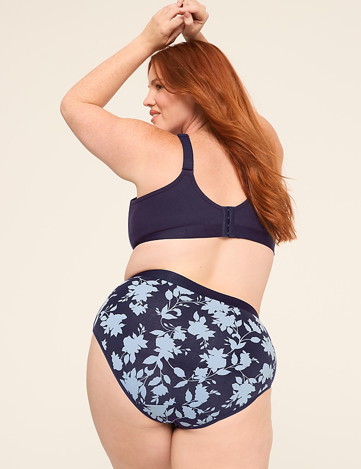Cotton High-Leg Brief Panty With Wide Waistband