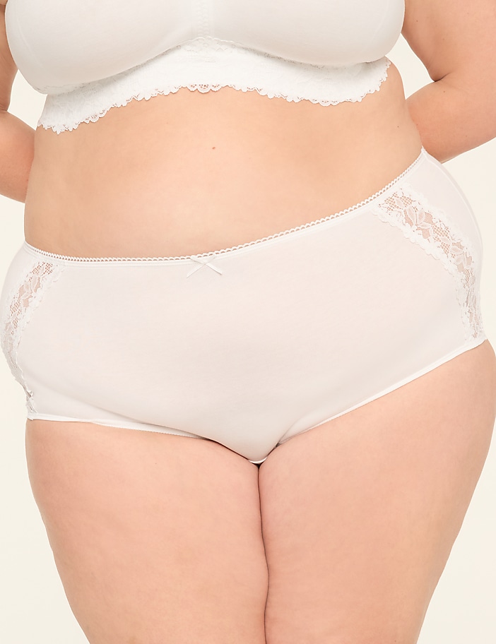 Cotton Full Brief Panty With Lace Back