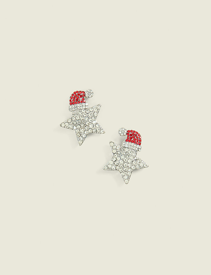 Star & Santa Hat Studs