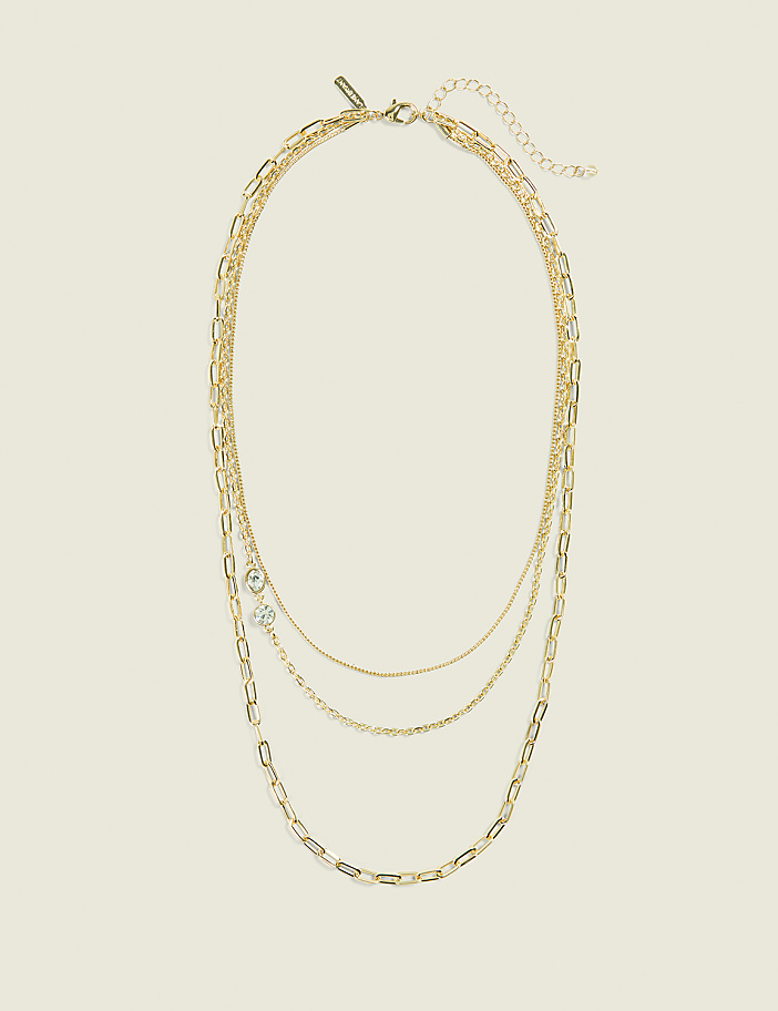 Goldtone Multi-Row Necklace