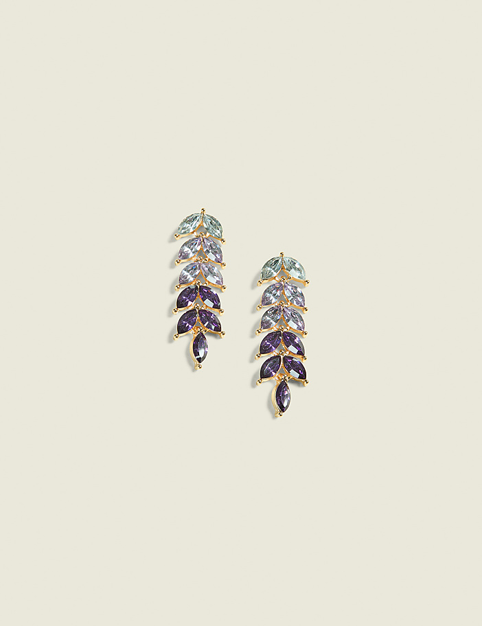 Purple Tones Drop Earring