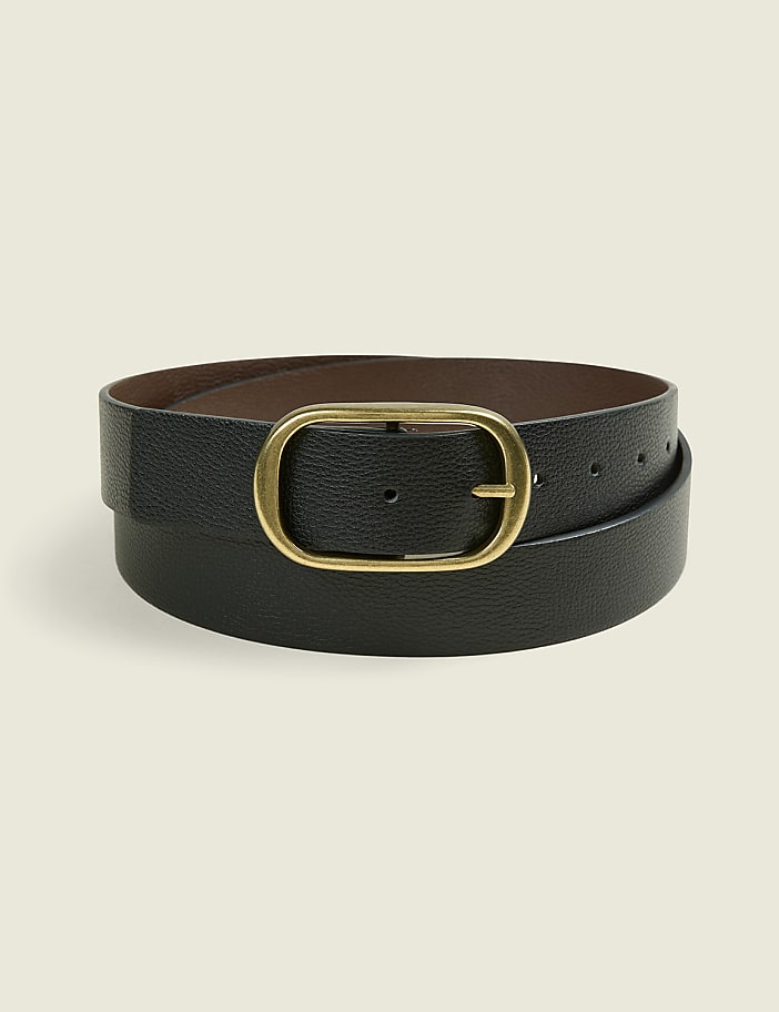 Reversible Rounded Buckle Belt