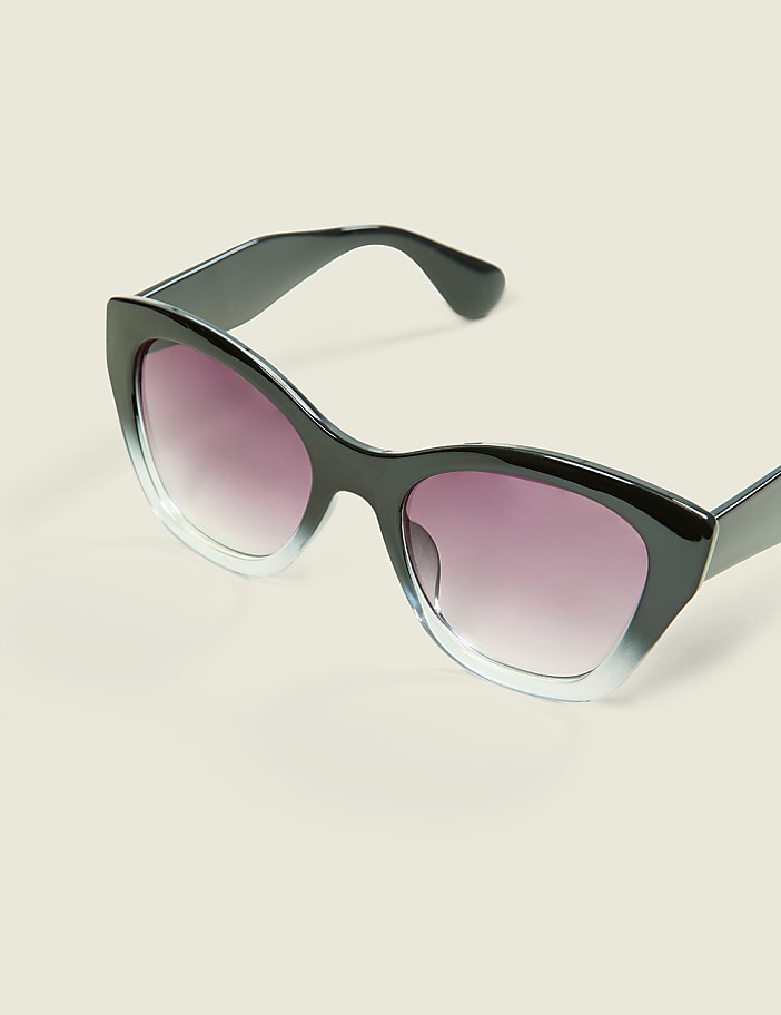 Black Ombre Cat Eye Sunglasses