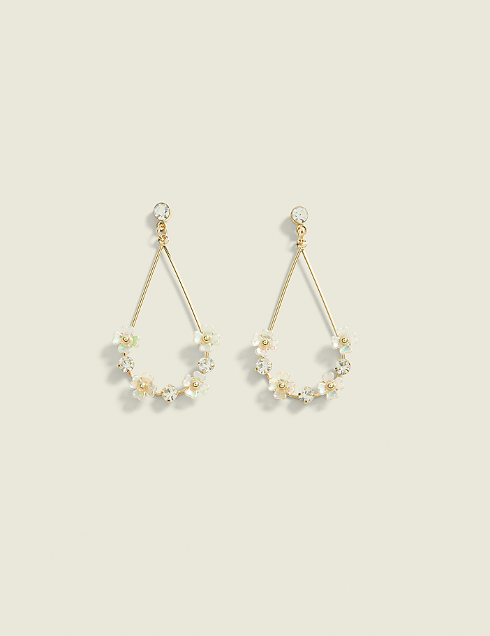 Mini Flower Teardrop Earrings