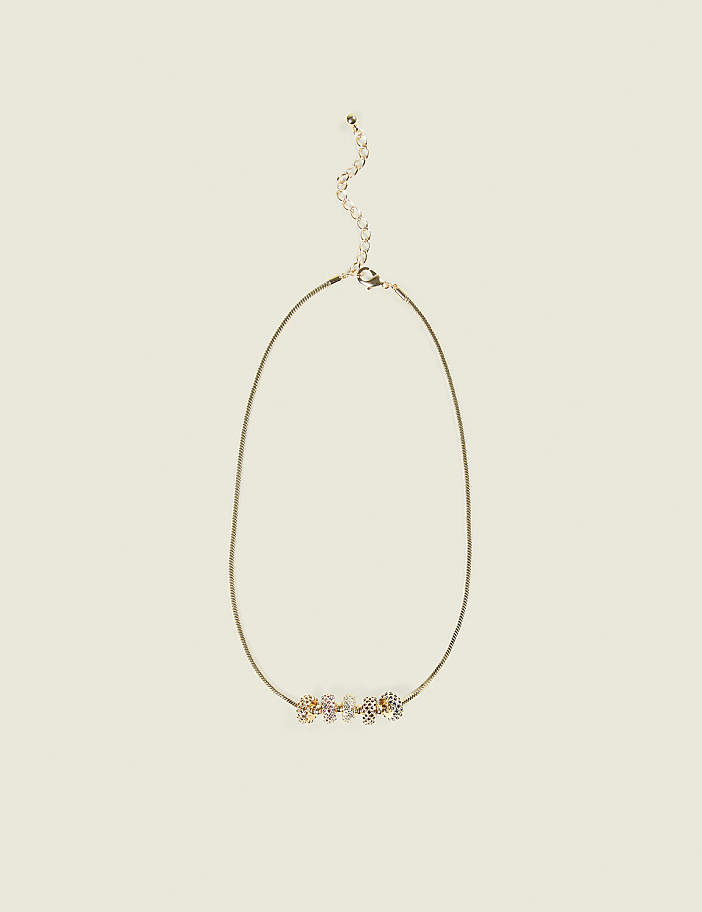 Pave Circle Charm Necklace