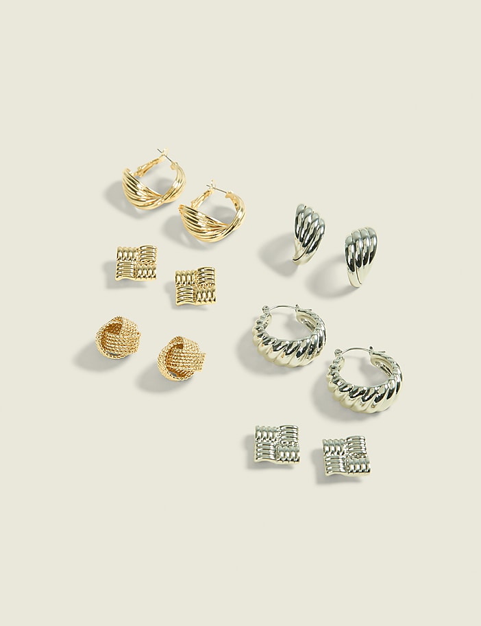 Mixed Metal Essential Earrings 6-Pack