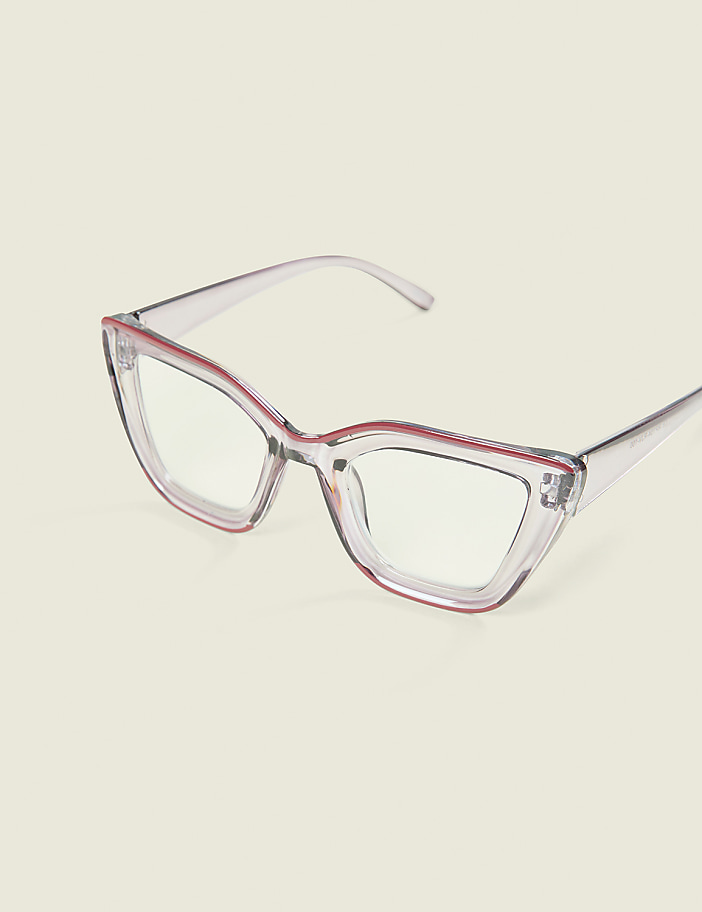 Purple & Pink Translucent Cateye Reading Glasses