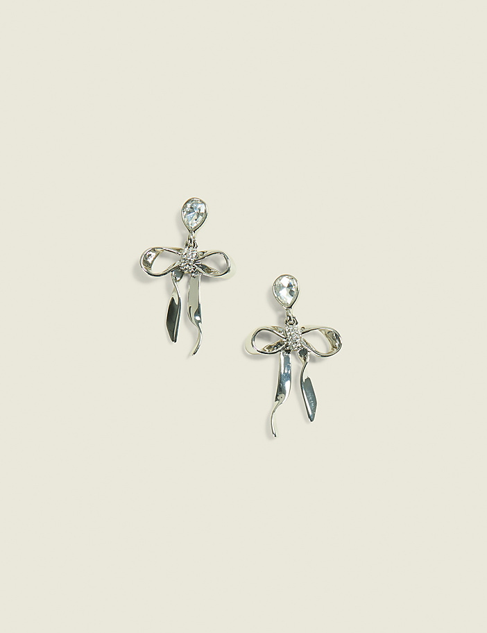Flowy Bow Drop Earrings