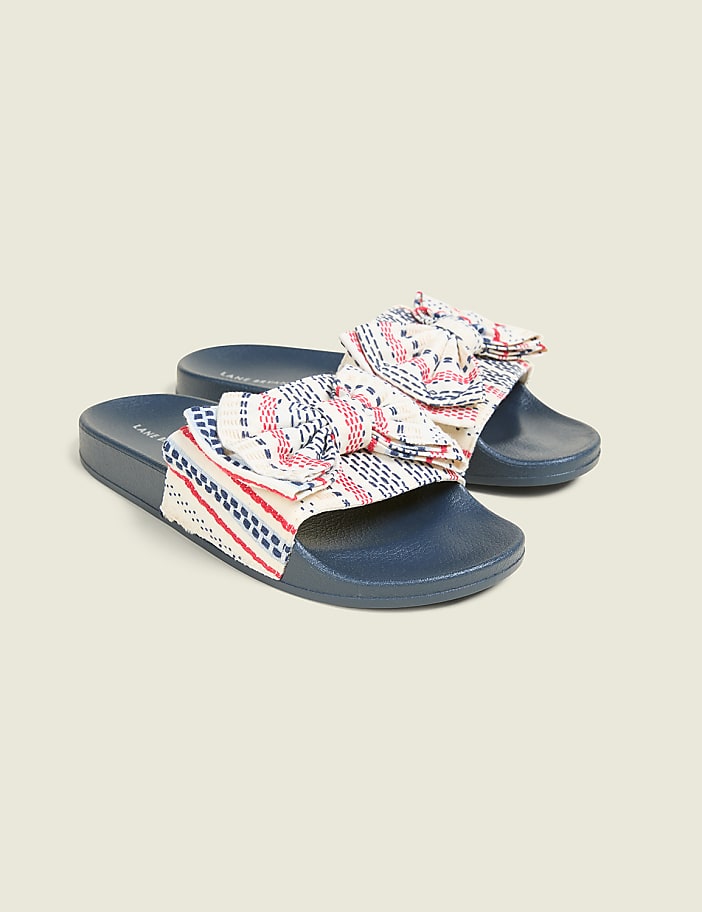 Dream Cloud Multi-Color Bow Slide Sandal