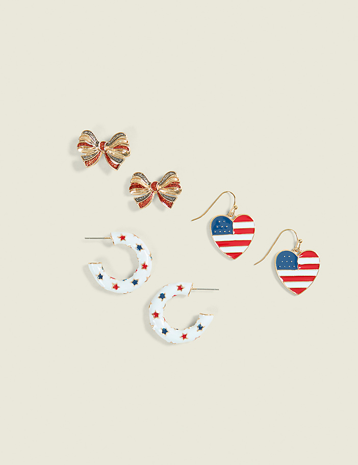Stars & Stripes Earrings 3-Pack