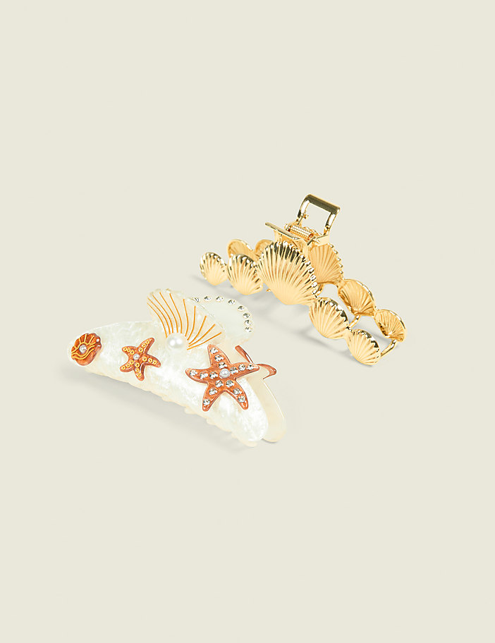 Seashell Claw Clip 2-Pack