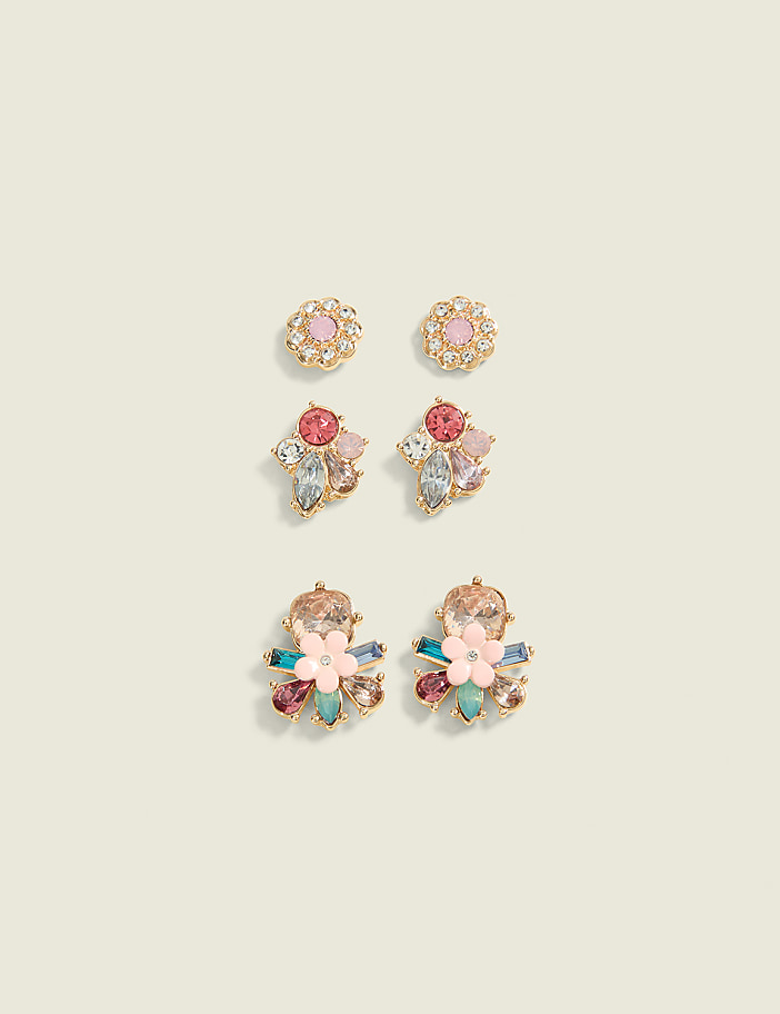 Flower Stud Earring 3-Pack