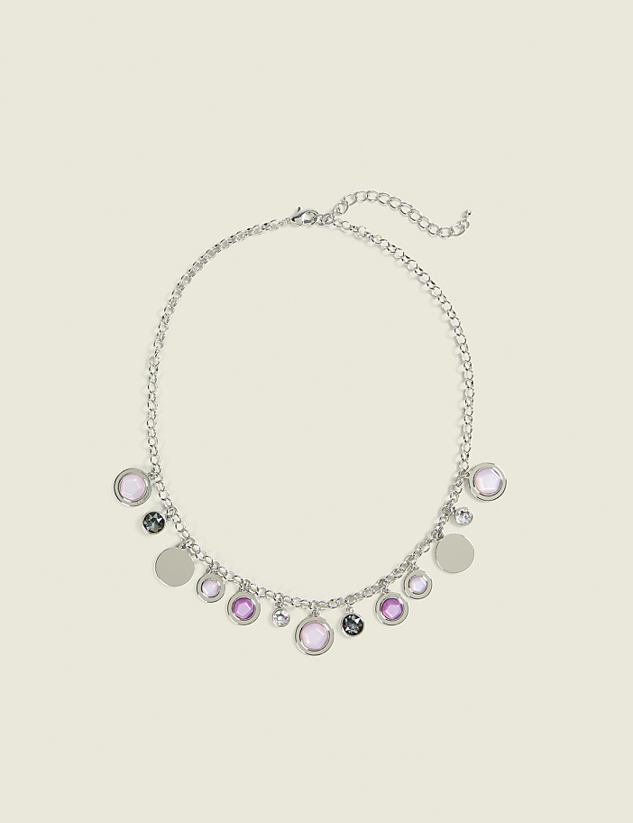 Purple Multi-Charm Necklace
