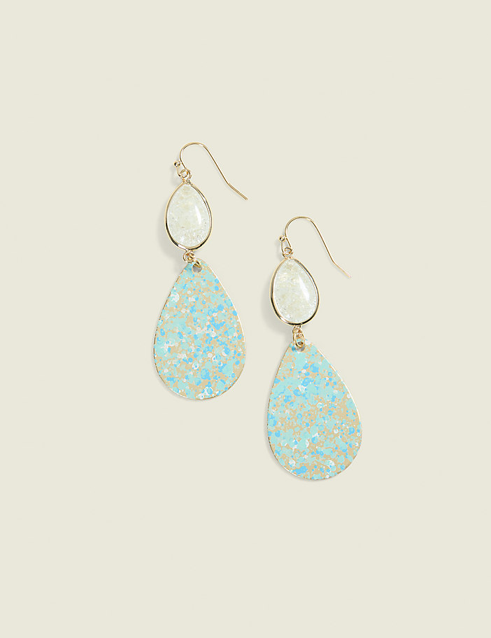 Tiered Turquoise Teardrop Earrings