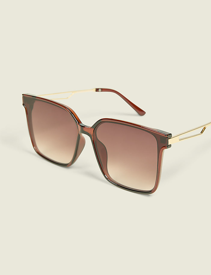 Brown Square Sunglasses