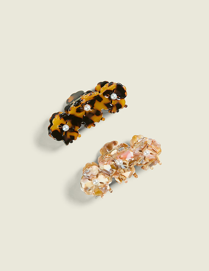 Flower Claw Clip 2-Pack