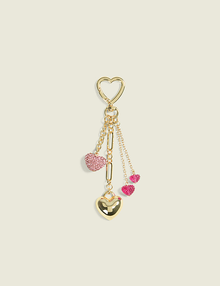 Multi-Heart Bag Charm