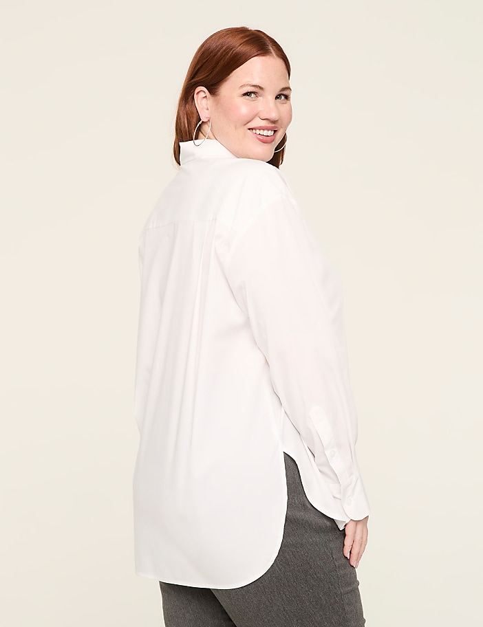 Relaxed Button-Down Boyfriend Shirt