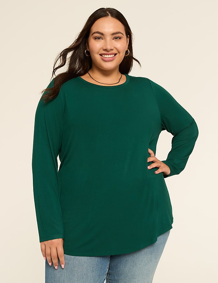 The Long-Sleeve Curved-Hem Tee