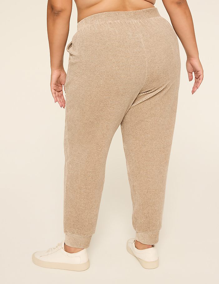 LIVI Metallic Stripe Velvet Jogger