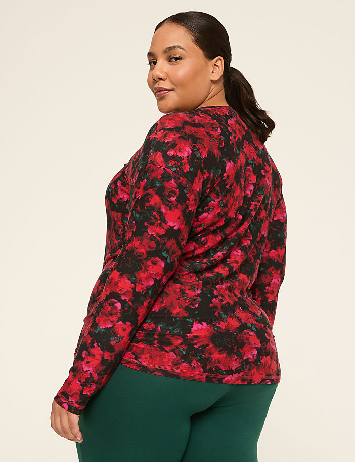 LIVI Soft Long-Sleeve Ruched-Side Tee