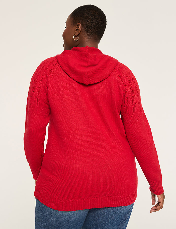Cable Knit Hoodie Sweater
