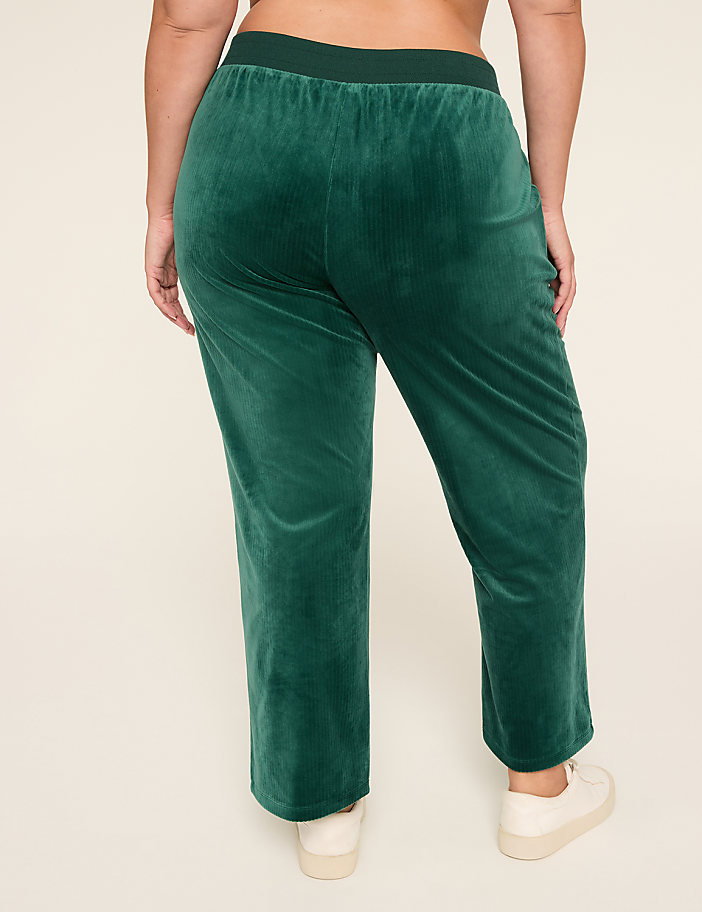 LIVI Rib Velour Straight Leg Pant | LaneBryant