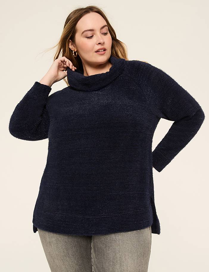 Cowl-Neck Textured Pullover