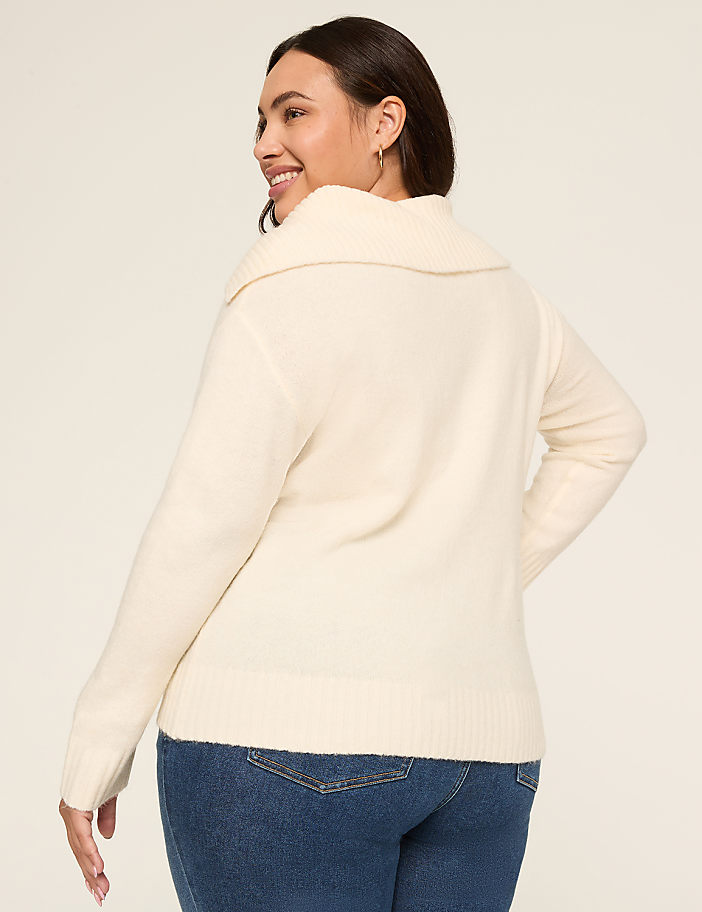 Button-Collar Pullover Sweater