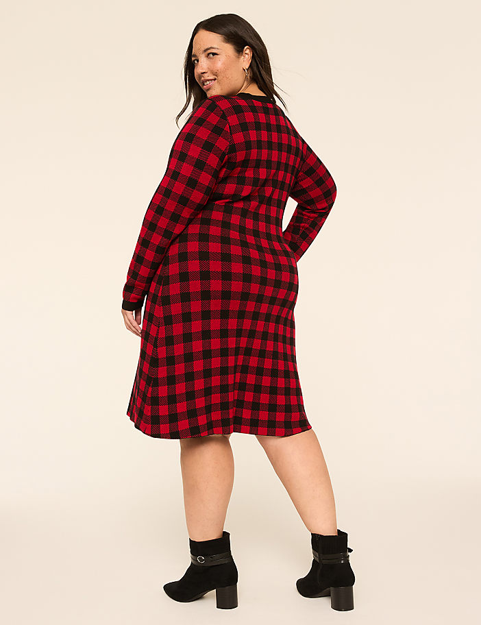 Long-Sleeve Crew-Neck Sweater Dress