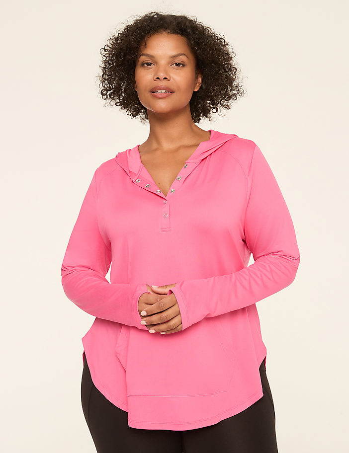 LIVI Soft Snap-Up Hoodie Top