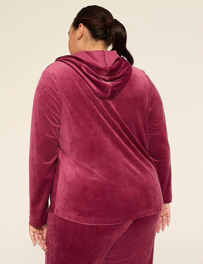 LIVI V-Neck Velour Hoodie