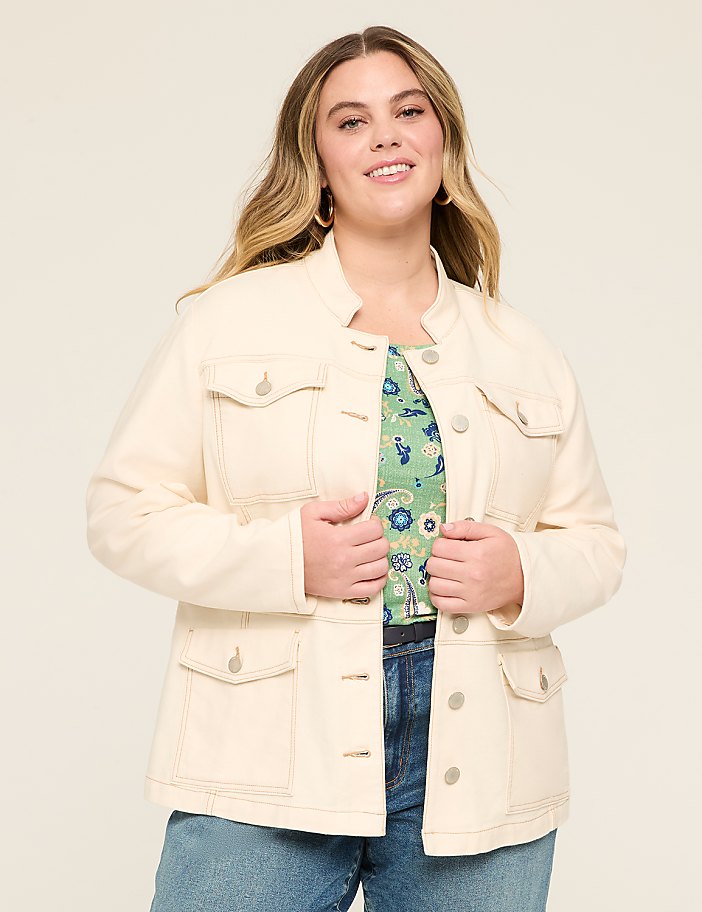 Stretchy Dobby Utility Jacket