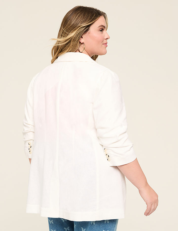 Linen 3/4-Sleeve Jacket