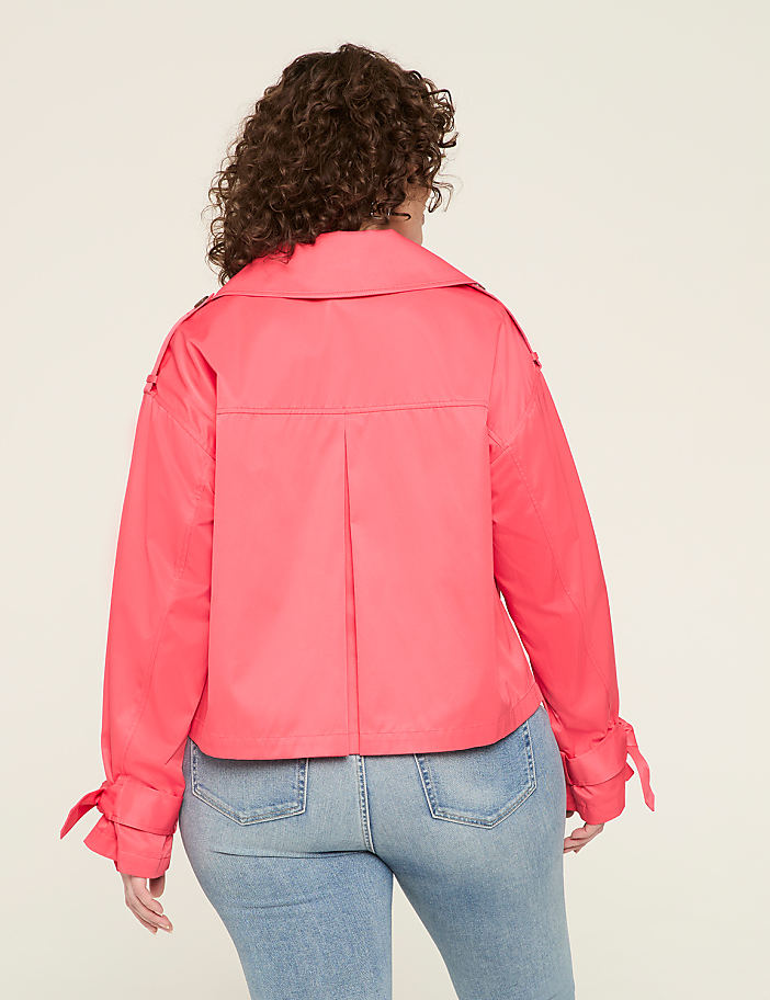 Swing-Back Short Lightweight Trench Coat
