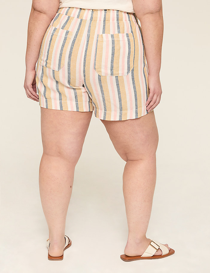 Linen-Blend Pull-On Short