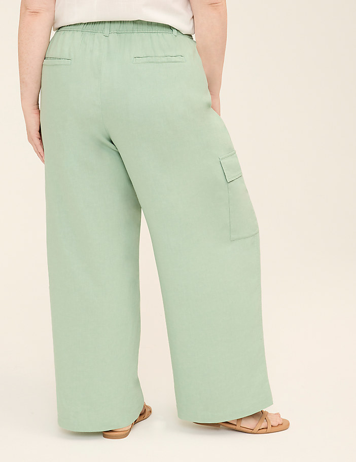 Linen Pull-On Cargo Relaxed Straight Pant