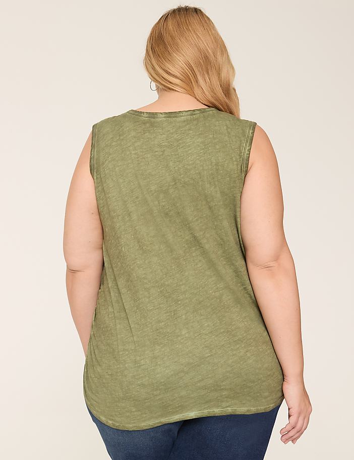 Scoop-Neck Side-Ruched Tank